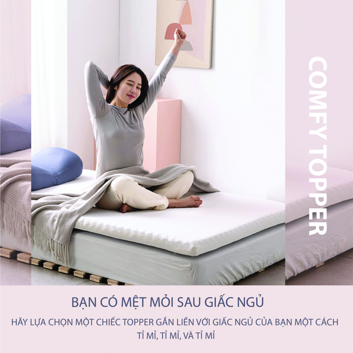 Nệm mỏng Hàn Quốc Comfy Topper Samick Furniture