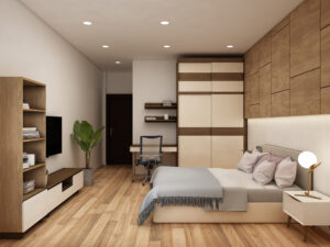 Giữ không gian ngủ thoải mái với nội thất hài hòa, phù hợp phong cách của bạn 