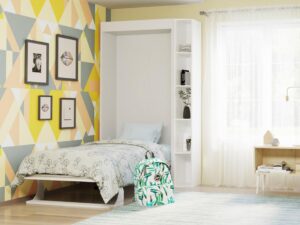 Thiết kế giường gấp âm tường giúp tận dụng tối đa không gian phòng