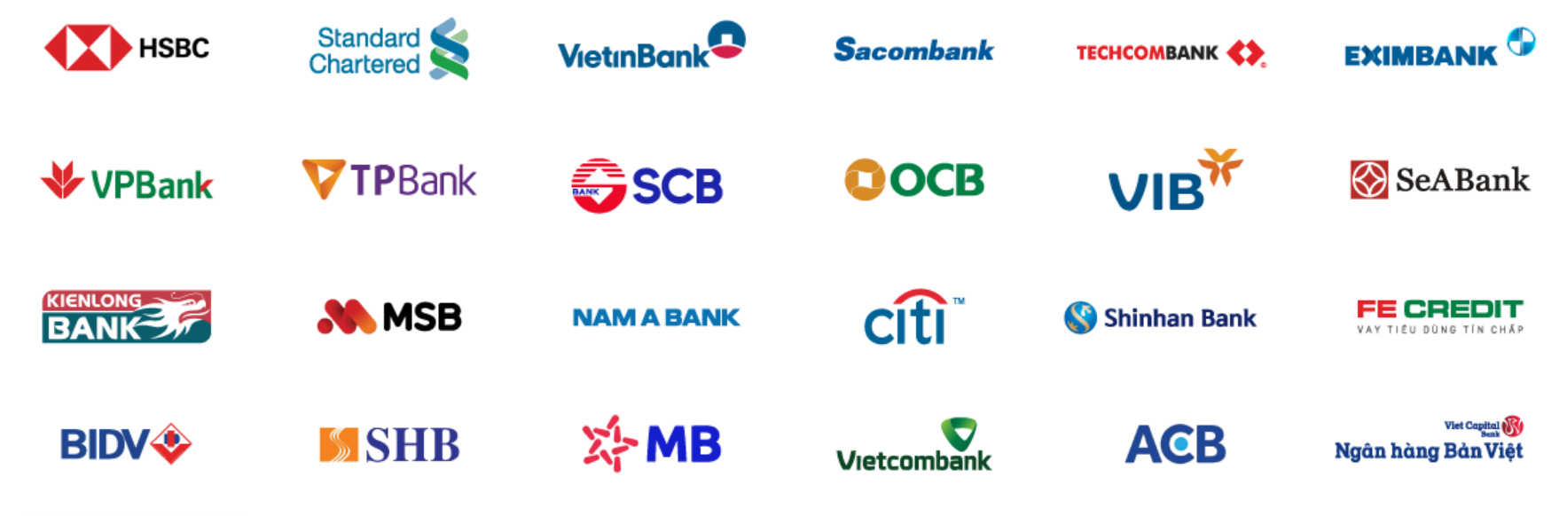 Samick liên kết thanh toán nhanh chóng với nhiều ngân hàng phổ biến trên thị trường