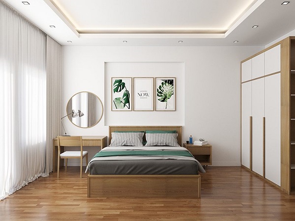 Phòng ngủ nên được được phối màu hài hòa để mang lại cảm giác thoải mái, thư giãn cho người sử dụng